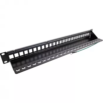 InLine Blank Patch Panel 19 colių 24 prievadų 1U juodas