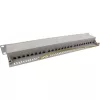 InLine Patch Panel 19 colių Cat.6A 24 prievadai 1U šviesiai pilka RAL7035