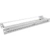 InLine Blank Patch Panel su ištraukiamu 19 colių 24 prievadų 1U šviesiai pilka