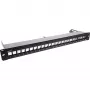 InLine Blank Patch Panel su ištraukiamu rėmeliu 19 colių 24 prievadai 1U juoda