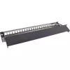 InLine Blank Patch Panel su ištraukiamu rėmeliu 19 colių 24 prievadai 1U juoda