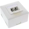 InLine sieninė jungiamoji dėžutė Cat.6A paviršiniam montavimui 2x RJ45 moteriška RAL9010 balta