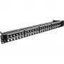 InLine Blank RJ45 Keystone skydelio plokštė 19 colių, 48 prievadų, 1U, juoda
