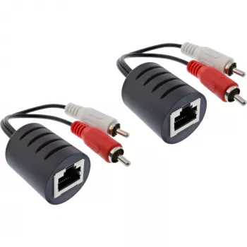 InLine RCA garso adapterių rinkinys per LAN / Ethernet / RJ45 2 vnt.