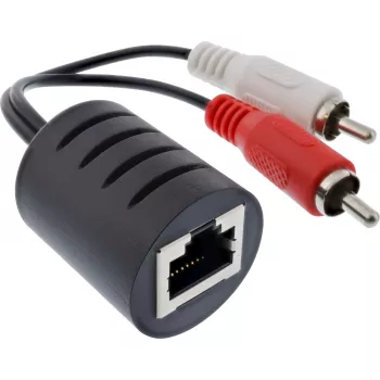InLine RCA garso adapterių rinkinys per LAN / Ethernet / RJ45 2 vnt.