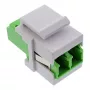 InLine 89988G LC duplex SM žalias skaidulinės optikos Keystone snap-in adapteris