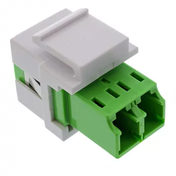 InLine 89988G LC duplex SM žalias skaidulinės optikos Keystone snap-in adapteris