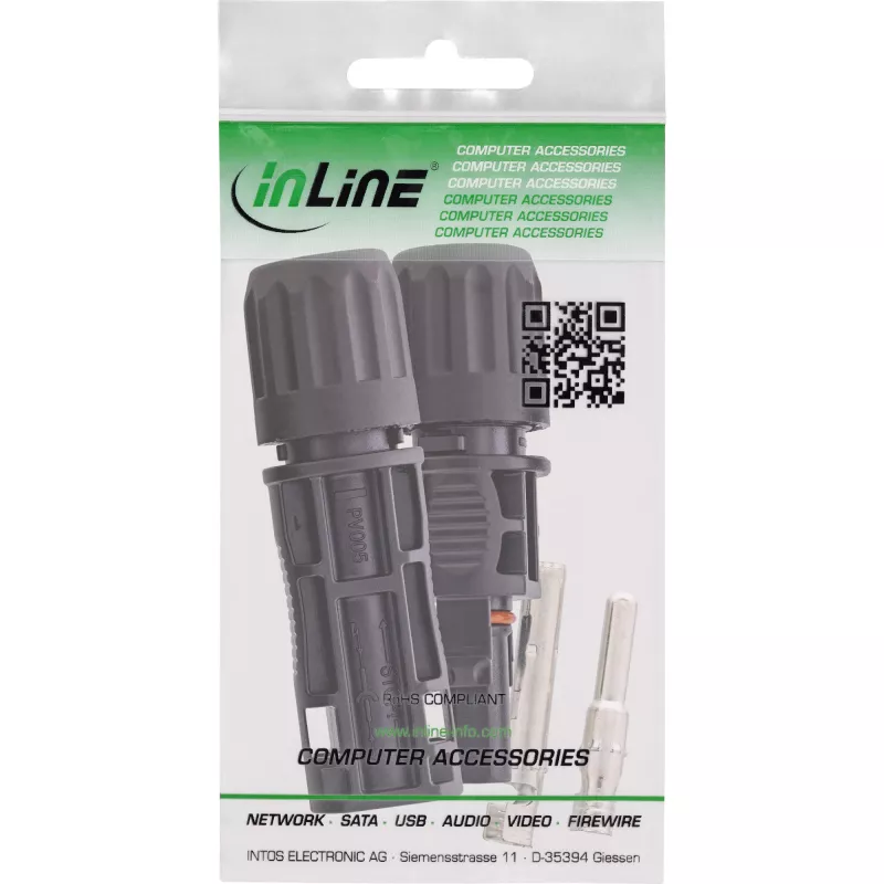 InLine 94001 laido jungtis Standard4/MC4/PV4 juoda Kištukas/Lizdas