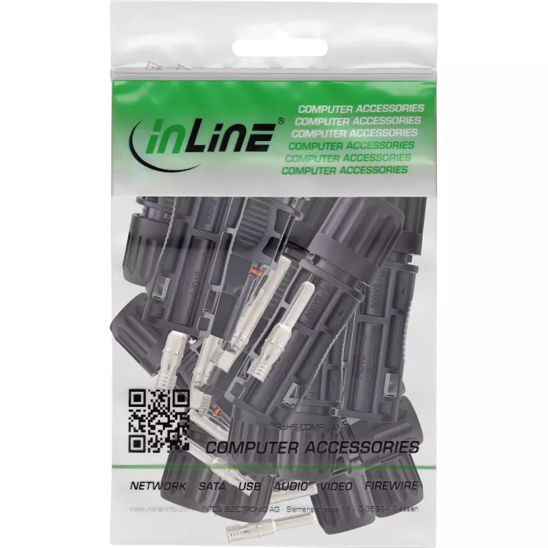 InLine 94010 laidų jungtis Standard4/MC4/PV4 juoda Vyriška/Moteriška