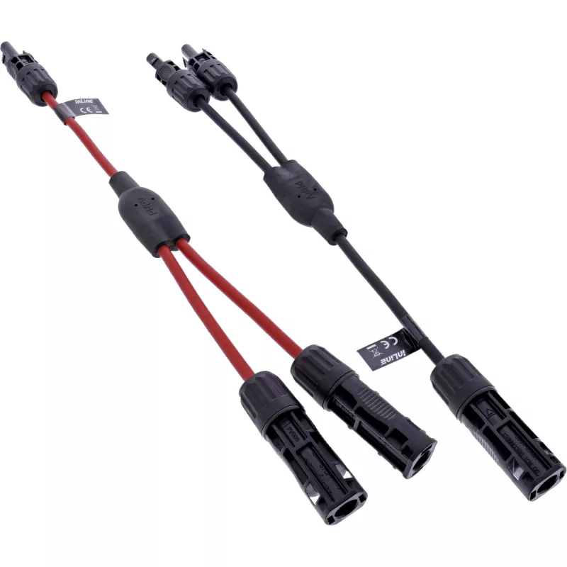 InLine 95020 saulės kabelių Y-skirstytuvas žemai/vidutinei/aukštai įtampai, 4 mm², 1500 V, 30 A, 0,36 m