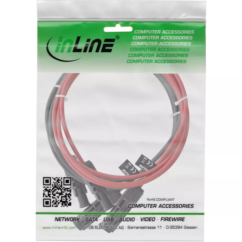 InLine 95401 vidutinės įtampos kabelis 1500V 1m 5,5mm juoda/raudona