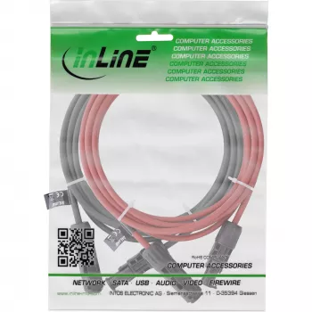 Vidutinės įtampos kabelis InLine 95610 Raudonas Juodas 1500V 1m 0,7mm