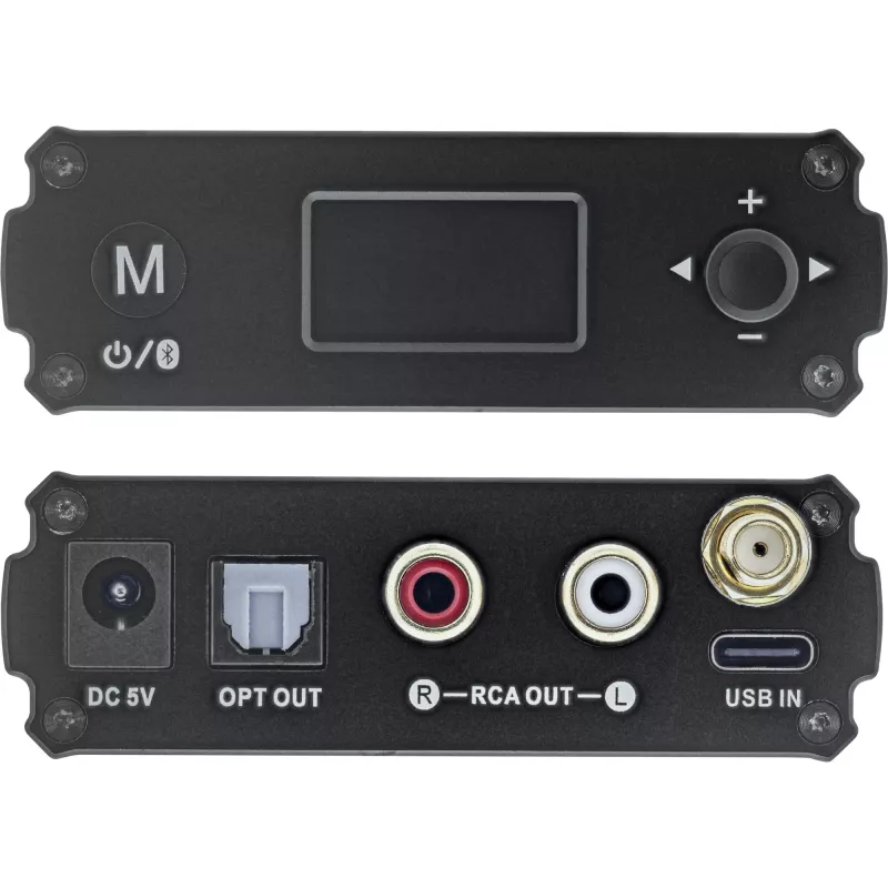 InLine Bluetooth 5.1 HiFi imtuvas ir USB DAC su LCD, 30 m diapazonas