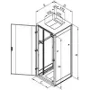 Stovimas serverio spintos rėmas Triton RMA-18-A66-CAX-N1 18U 800 kg Pilka