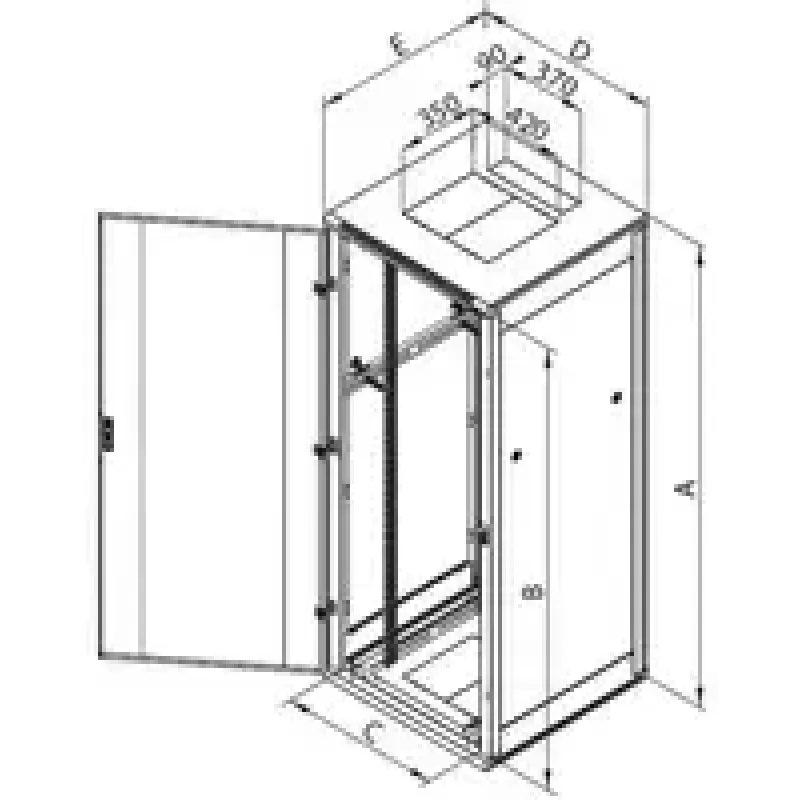Stovimas serverio spintos rėmas Triton RMA-18-A66-CAX-N1 18U 800 kg Pilka