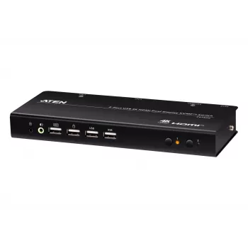 ATEN CS742H 2 prievadų USB 4K HDMI dviejų monitorių KVM jungiklis (su kabeliais)