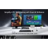 ATEN CS742H 2 prievadų USB 4K HDMI dviejų monitorių KVM jungiklis (su kabeliais)