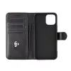 Dėklas-piniginė eSTUFF ES67110011-BULK, skirtas iPhone 17 Pro Max, juodas, 3 kortelių kišenės