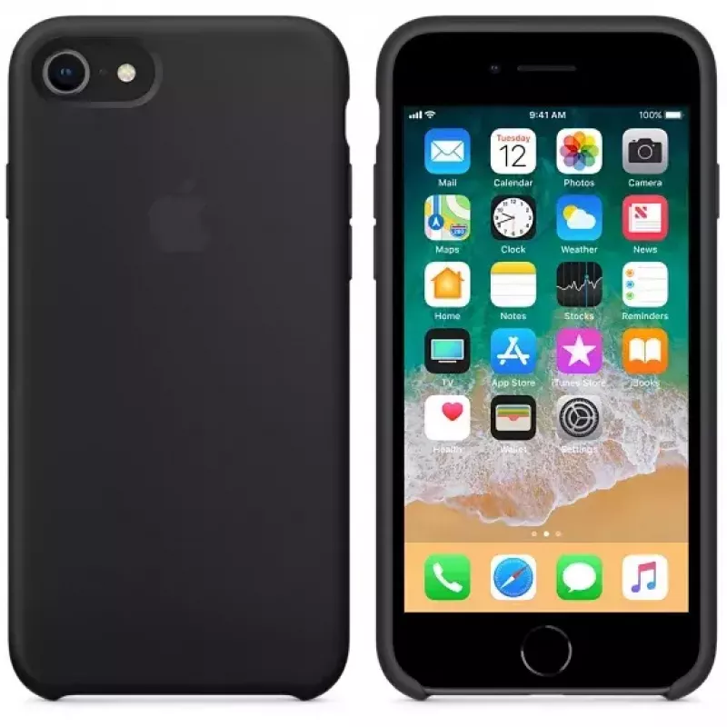 Apple MQGK2ZM/A silikoninis dėklas iPhone 8/7 juodas