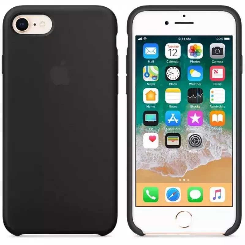 Apple MQGK2ZM/A silikoninis dėklas iPhone 8/7 juodas