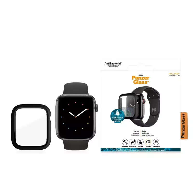 PanzerGlass ® Full Body Case juodas Apple Watch SE 3 | SE | 6 | 5 | 4 | 44mm