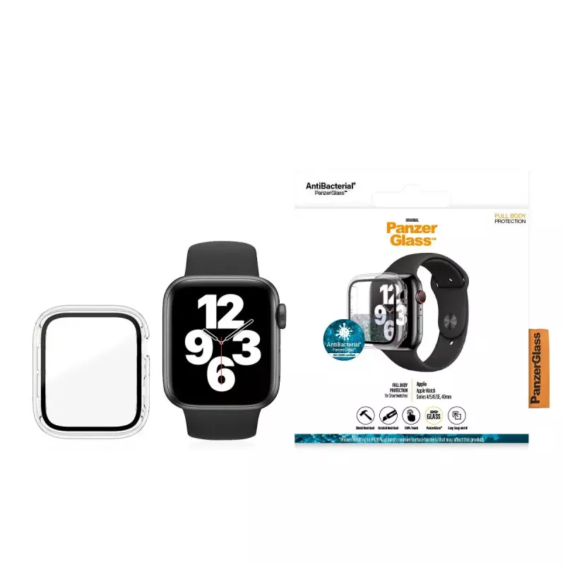 PanzerGlass® Viso korpuso dėklas permatomas Apple Watch Series SE 3 | 6 | 5 | 4 | 40mm