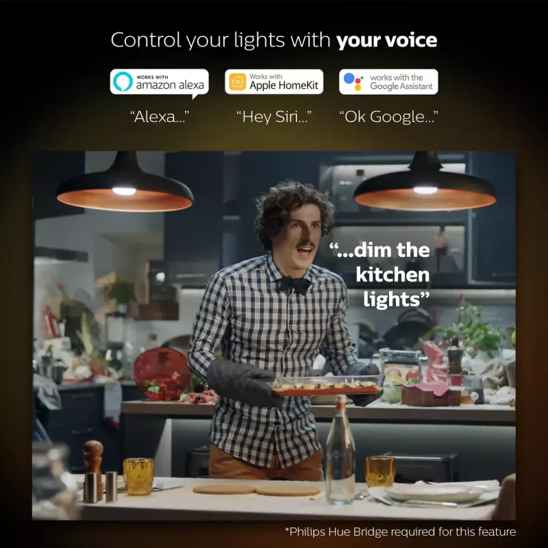 Philips Hue White and Colour Ambience išmanioji LED lempučių rinkinys — 2× E27 11W, Bluetooth/Zigbee