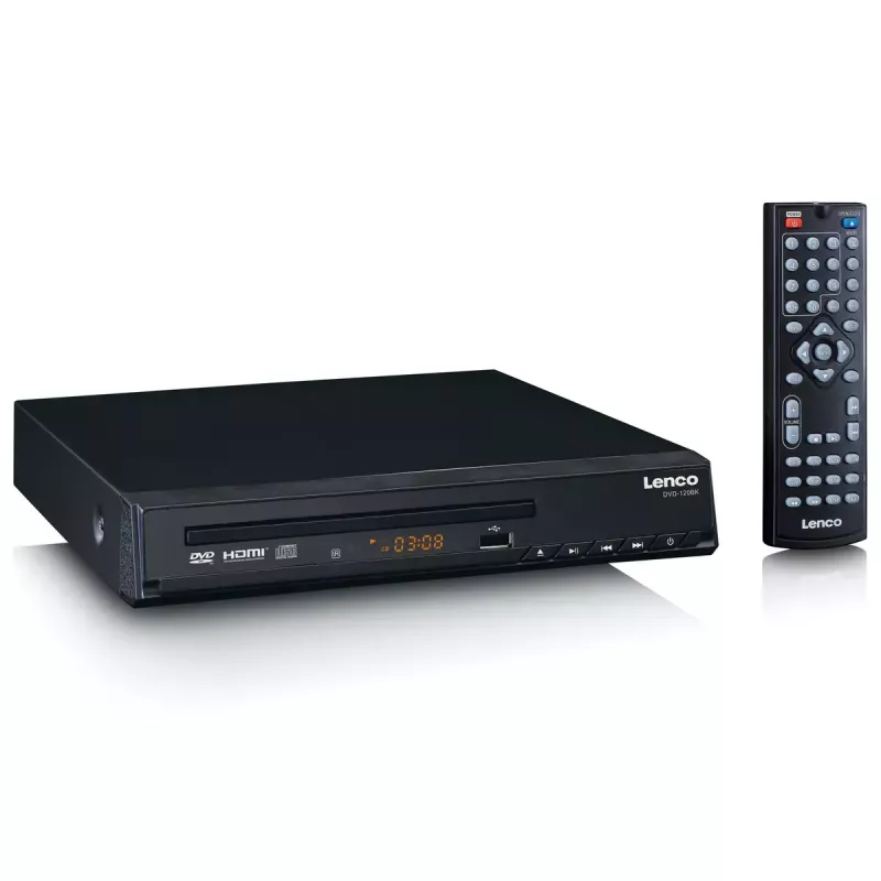DVD grotuvas Lenco DVD-120 juodas NTSC PAL 20-20000 Hz 90 dB
