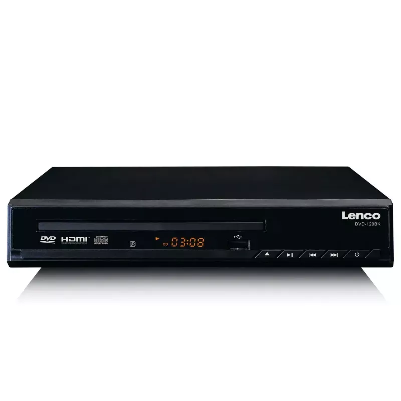 DVD grotuvas Lenco DVD-120 juodas NTSC PAL 20-20000 Hz 90 dB