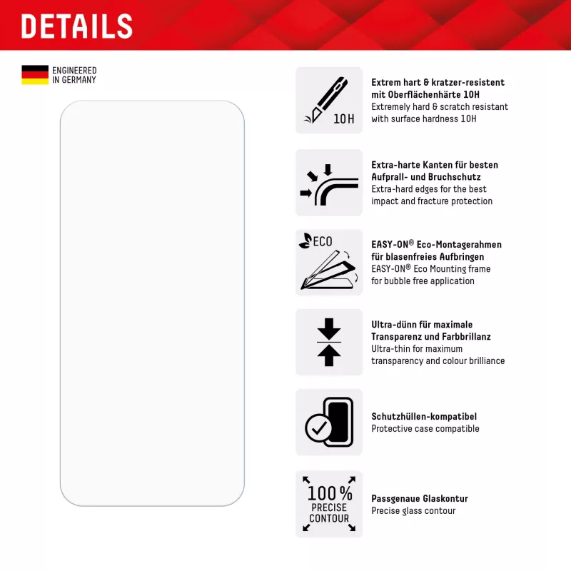 Displex Screen Protector (10H), skirtas Xiaomi 14, Eco montavimo rėmelis, atsparus įbrėžimams