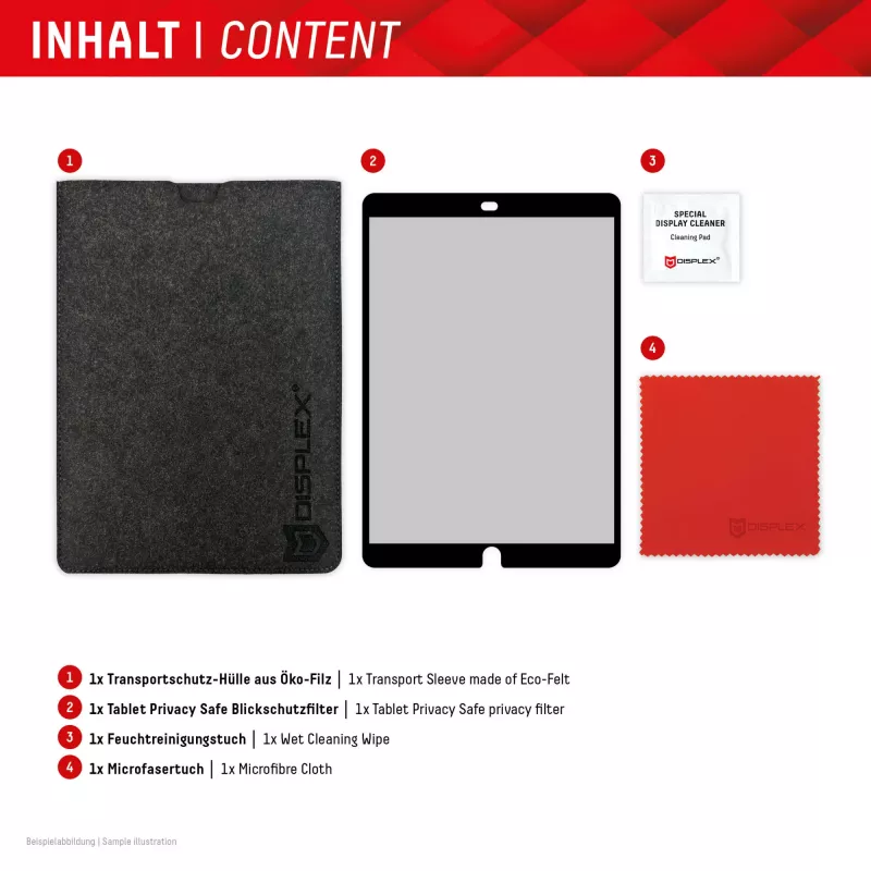 Displex TABLET PRIVACY SAFE nuimamas dvipusis privatumo filtras, skirtas iPad 10,2 inch (7./8./9. kartos)