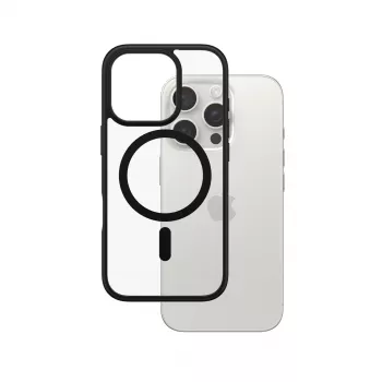 PanzerGlass HardCase Skaidrus su Juodu Rėmeliu MagSafe iPhone 16 Pro