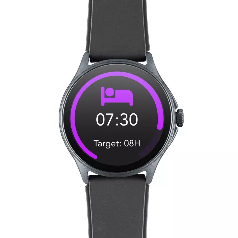 Cellularline ION PRO Round Bluetooth® išmanusis laikrodis su programėle, 3.51 cm (1.38 colio) TFT jutiklinis ekranas, juodas