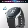 Cellularline ION PRO Round Bluetooth® išmanusis laikrodis su programėle, 3.51 cm (1.38 colio) TFT jutiklinis ekranas, juodas