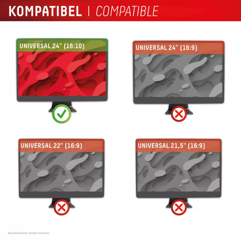 Displex PRIVACY SAFE nuimamas dvipusis privatumo filtras staliniam monitoriui 24'' (16:10)
