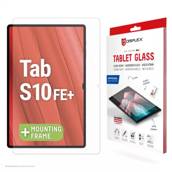 Displex Tablet Glass (9H), skirtas Samsung Galaxy Tab S10 FE+, su Eco montavimo rėmeliu, nedūžtantis