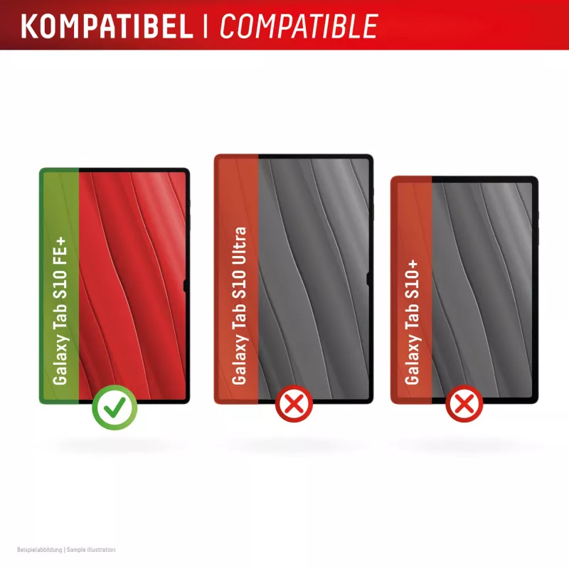 Displex Tablet Glass (9H), skirtas Samsung Galaxy Tab S10 FE+, su Eco montavimo rėmeliu, nedūžtantis