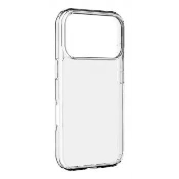 Cellularline Clear Protect kietas dėklas iPhone 17 Pro su guminiais kraštais