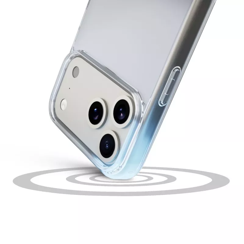 Cellularline Clear Protect kietas dėklas iPhone 17 Pro su guminiais kraštais