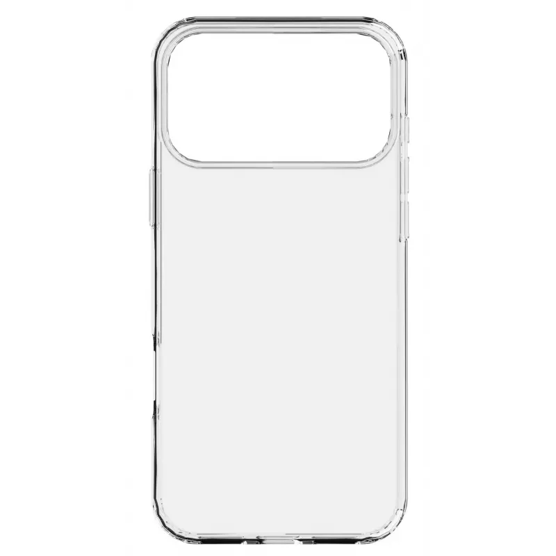 Cellularline Clear Protect kietas dėklas iPhone 17 Pro su guminiais kraštais