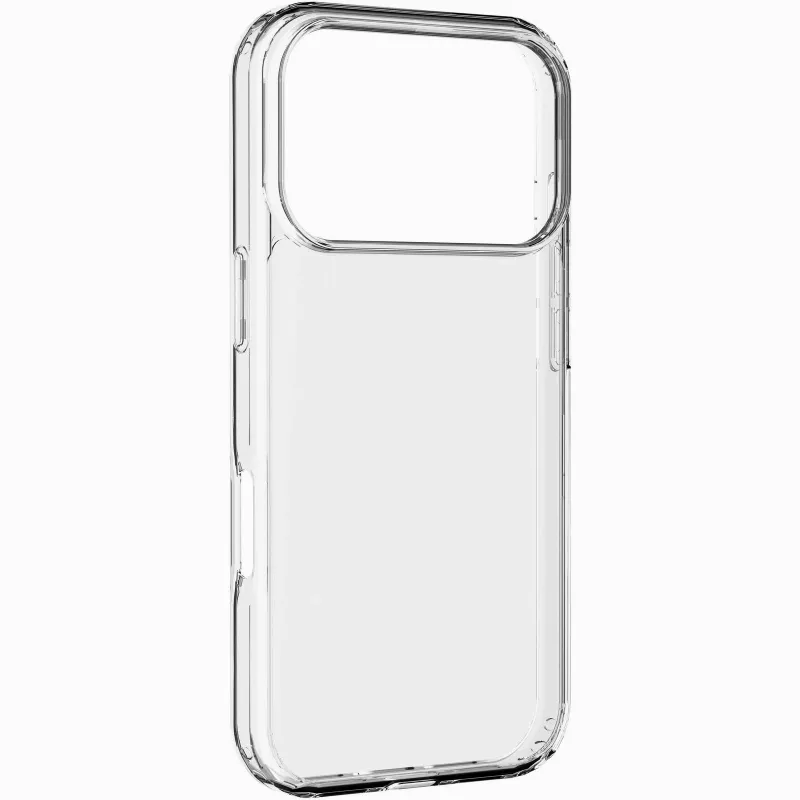 Cellularline Clear Protect kietas dėklas iPhone 17 Pro su guminiais kraštais