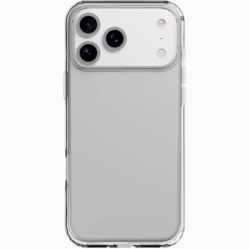 Cellularline Clear Protect kietas dėklas iPhone 17 Pro su guminiais kraštais