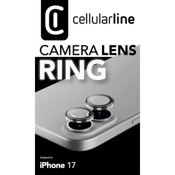 Cellularline Camera Lens Ring apsauginis stiklas iPhone 17 kamerai