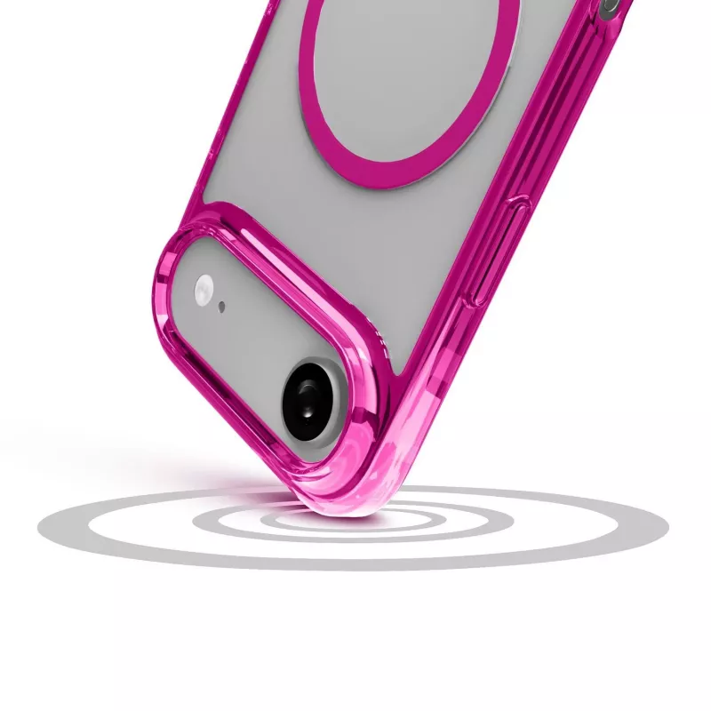 Cellularline Iconic Mag - permatomas iPhone Air dėklas su spalvotais kraštais, suderinamas su MagSafe ekosistema