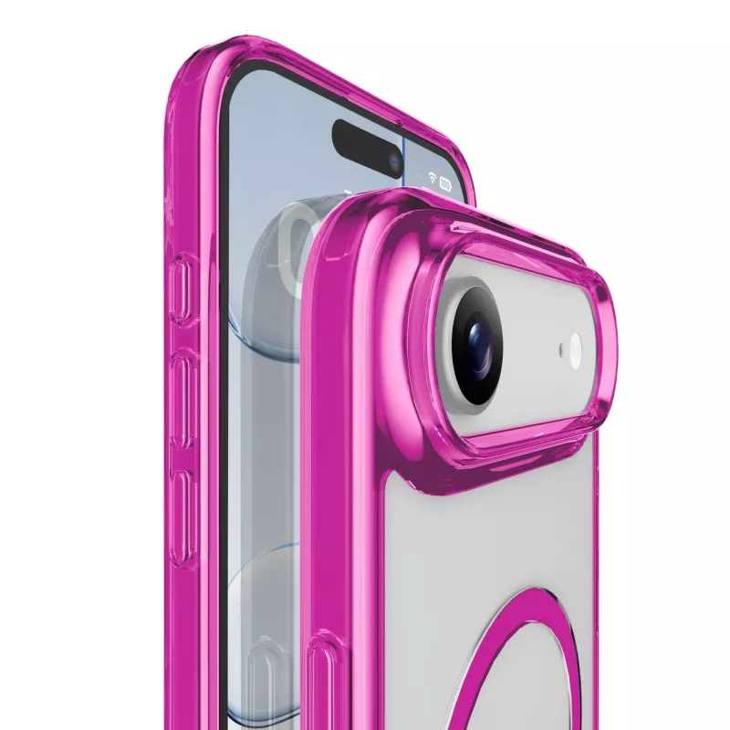 Cellularline Iconic Mag - permatomas iPhone Air dėklas su spalvotais kraštais, suderinamas su MagSafe ekosistema