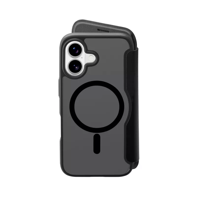 Cellularline Daily Mag - iPhone 17 knyginis dėklas su permatoma kieta nugarėle, suderinamas su MagSafe® ekosistema