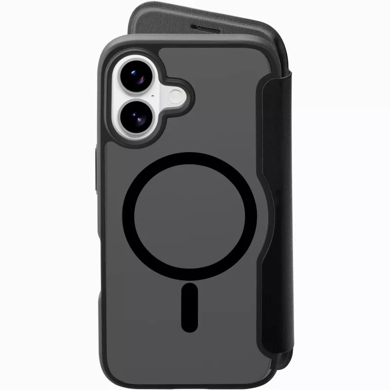Cellularline Daily Mag - iPhone 17 knyginis dėklas su permatoma kieta nugarėle, suderinamas su MagSafe® ekosistema