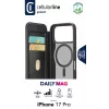 Cellularline Daily Mag dėklas iPhone 17 Pro knygelės tipo su permatoma kieta nugarėle, suderinamas su MagSafe® ekosistema
