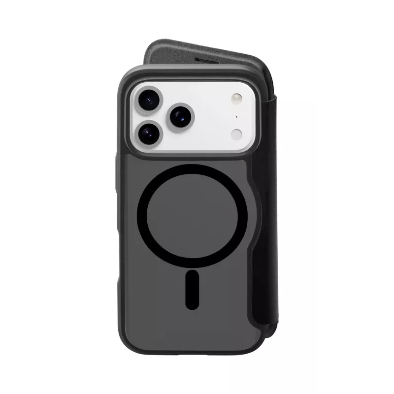 Cellularline Daily Mag dėklas iPhone 17 Pro knygelės tipo su permatoma kieta nugarėle, suderinamas su MagSafe® ekosistema