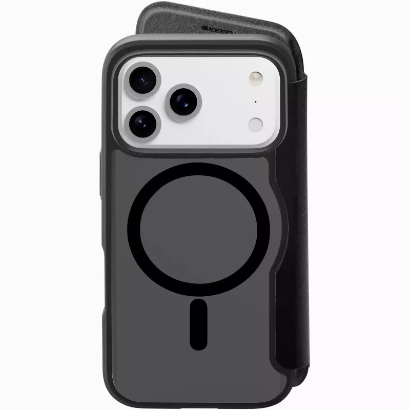 Cellularline Daily Mag dėklas iPhone 17 Pro knygelės tipo su permatoma kieta nugarėle, suderinamas su MagSafe® ekosistema